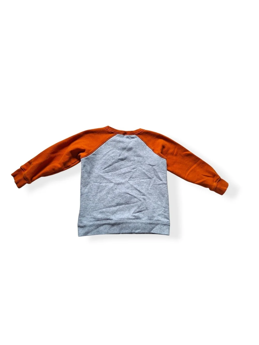 Carter's Orange & Gray Tiger Pocket Raglan Sweatshirt/4T